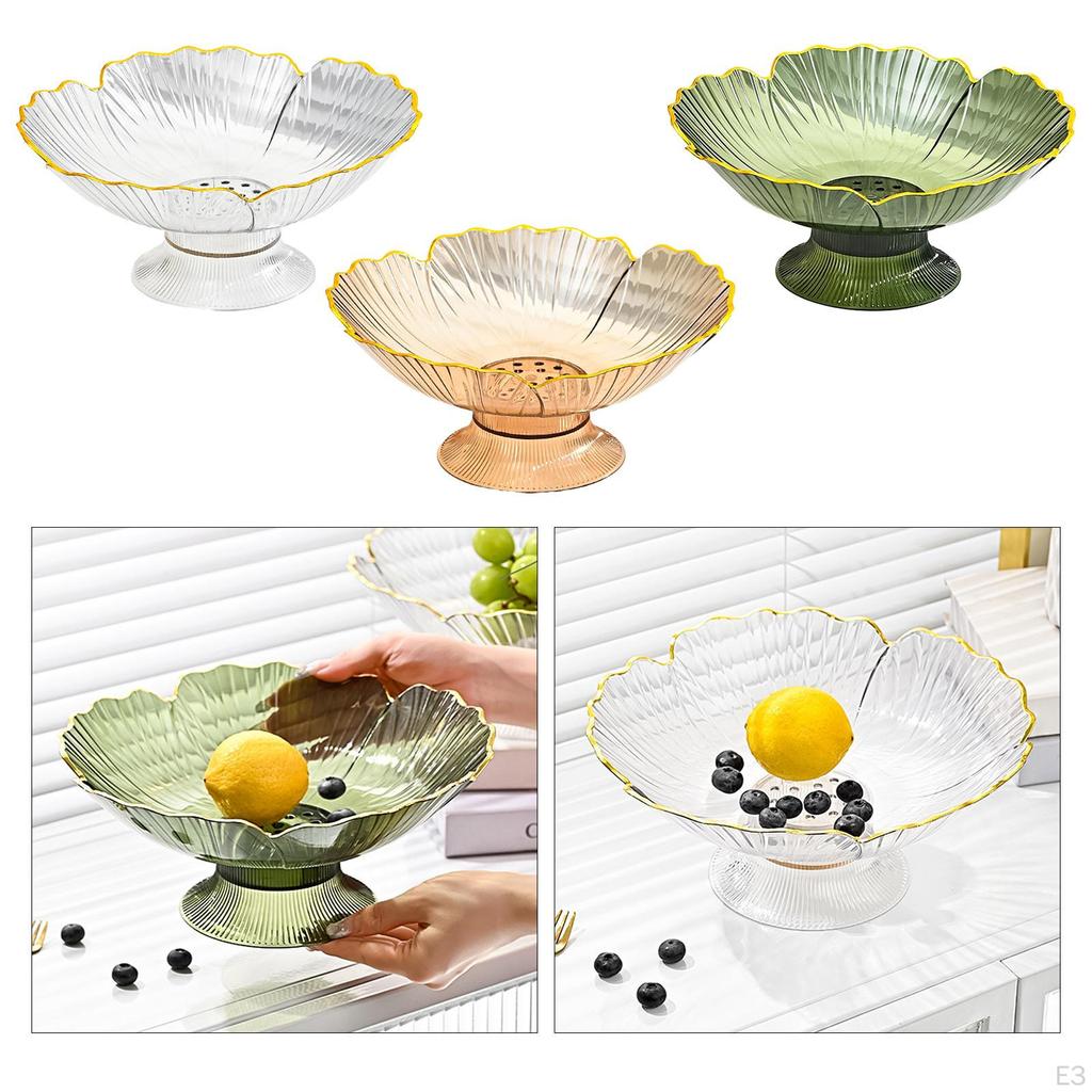 Dekorativní mísa na ovoce s odkapávacími otvory Držák na stůl Středový tác na občerstvení