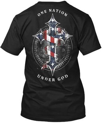 One Nation Under God T Shirt Made In the USA Size S To 5XL