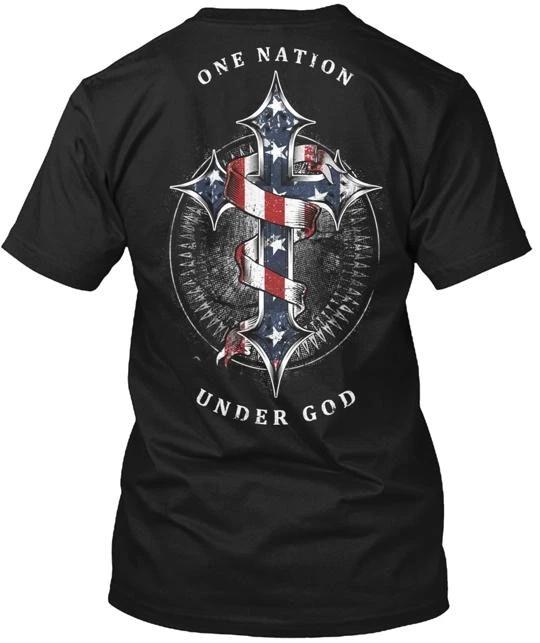 One Nation Under God T shirt Made in the USA Size S to 5XL L