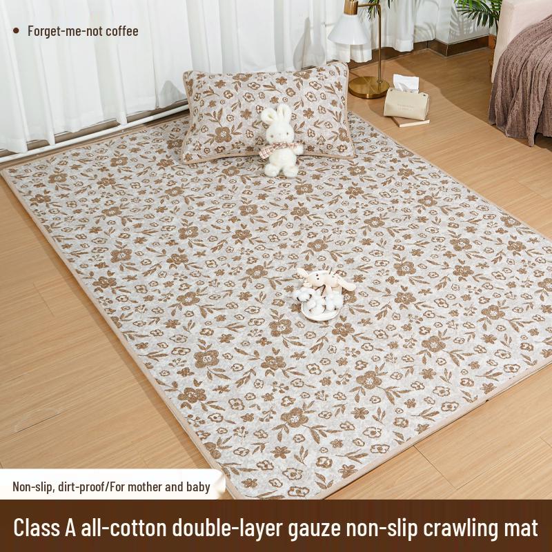 Class A Double Layer Protective Crawling Mat - Non-Slip, Stain-Proof, Anti-Fall Cover for Mother and Baby.