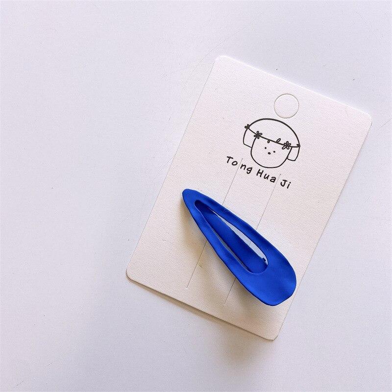 Korean Girls Candy Color Wave Hairpins Water Drop Square Snap Barrettes for Kids Hairpins Click Clack Headwear Hair Accessories
