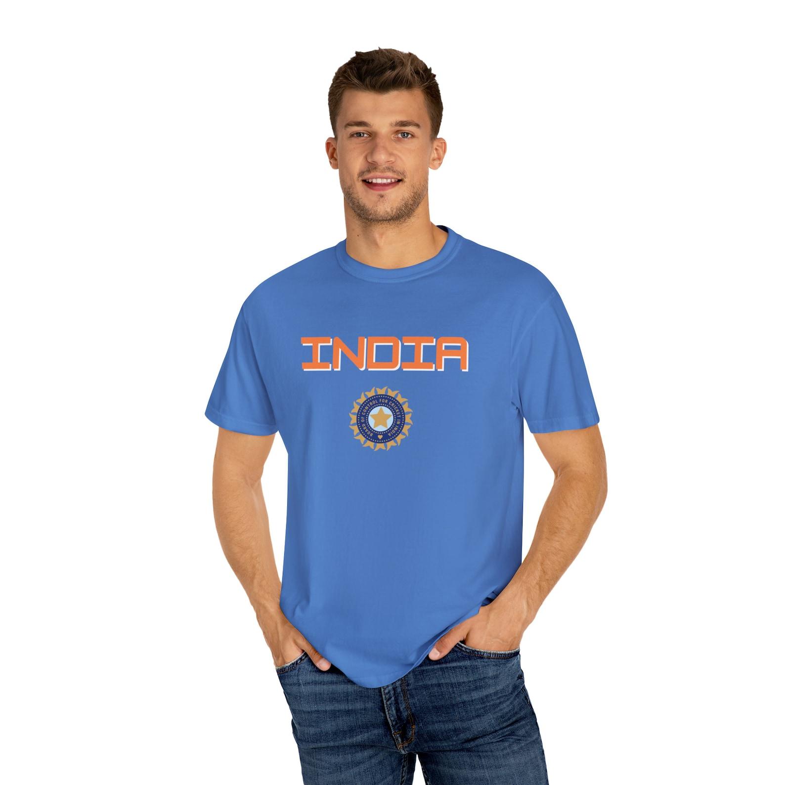 Indian Cricket T-Shirt, Ring-Spun Cotton Tee 2XL