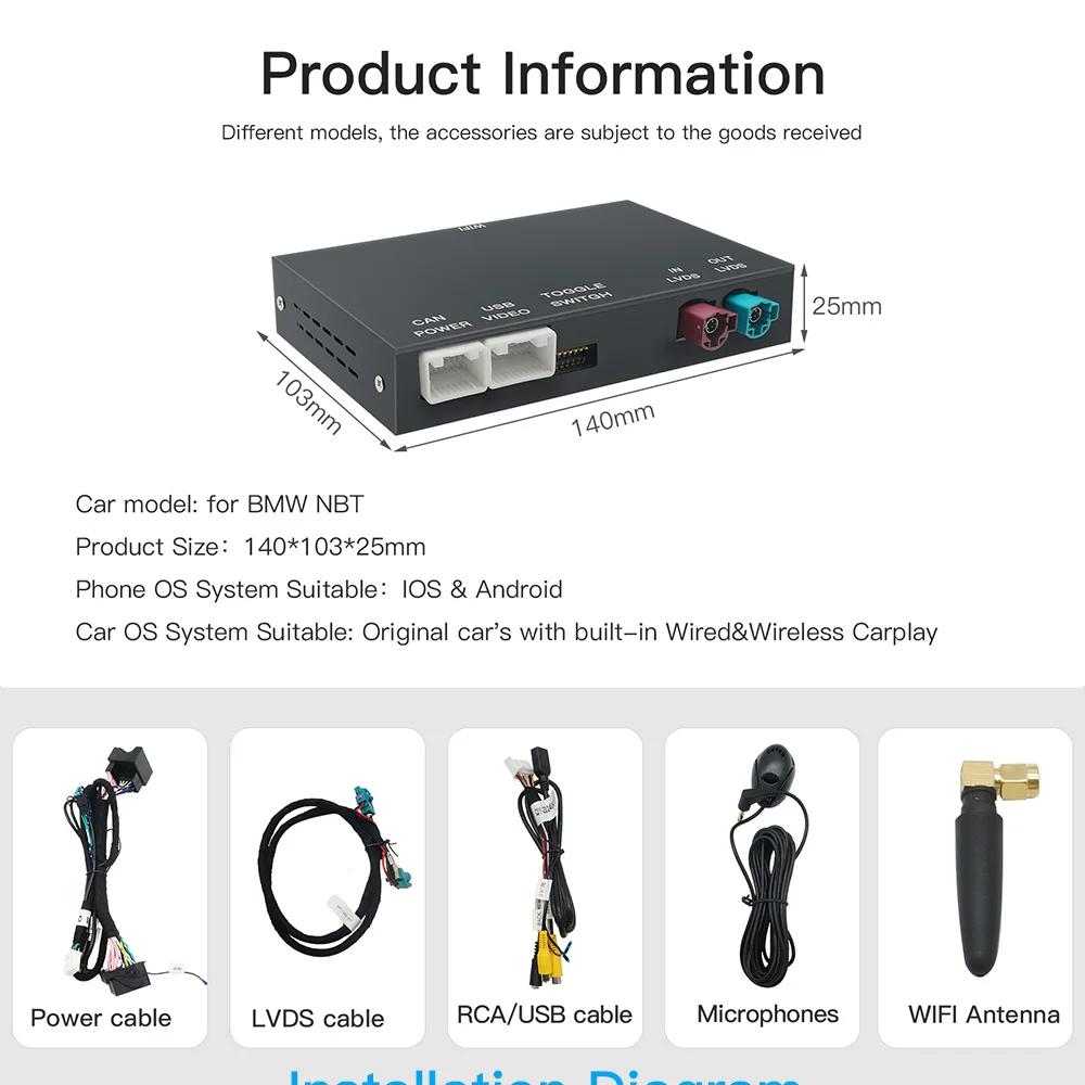 Wireless CarPlay Android Auto for BMW Mini R55 R56 R57 R58 R59 R60 R61 F54 F55 Clubman Countryman Hardtop John Cooper F56 F57