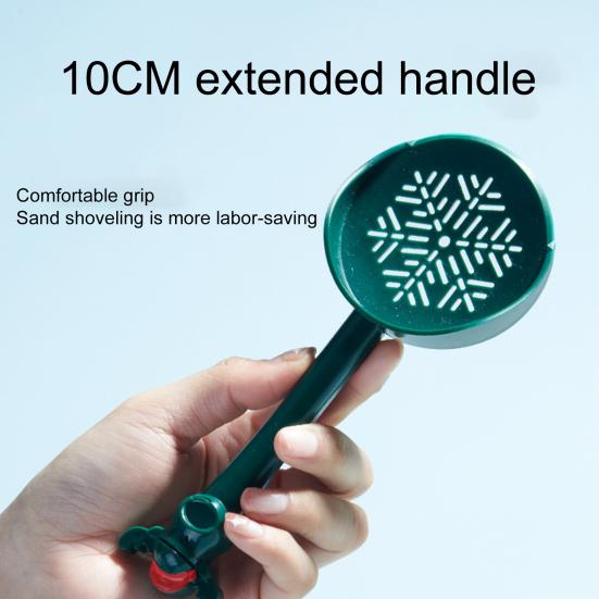 Hamster Sand Shovel Cartoon Shape Long Handle 2mm Dense Hole Reusable Large Shovel Surface Labor-saving