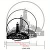 Lighthouse Silhouette Metal Sign Nautical Rustic Decor Beach House Indoor Outdoor Art