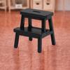 1:12 Dollhouse Mini Stool Exquisite Details Realistic Appearance Double-deck Step Stool Doll House Accessory