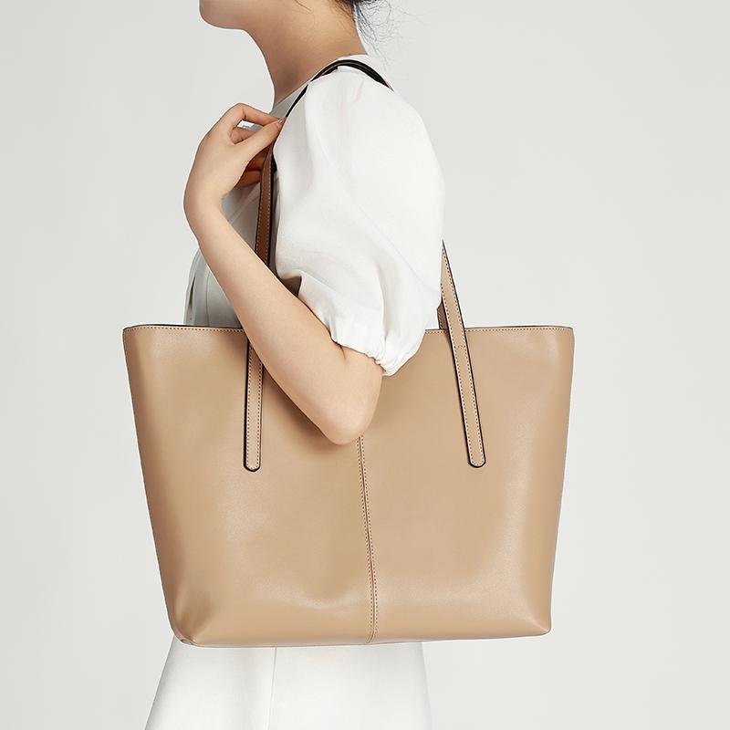 Damen Mode Luxus Designer Schultertasche Damen Echte Leder Große Kapazität Tote Tasche Für Arbeit Büro Tägliche Nutzung Pendeln