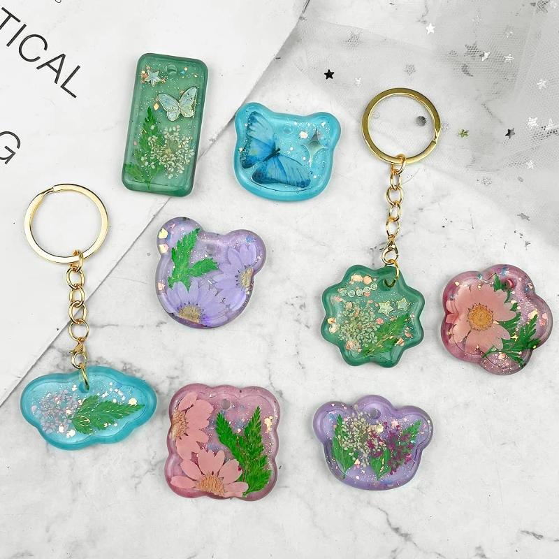 Earring Pendant Silicone Resin Mold Epoxy Resin Jewelry Making Molds Heart DIY Charms Keychain Pendant Mould Creative Jewelry