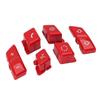6PCS Steering Wheel Control Button Sporty Decorative Interior Steering Wheel Buttons Set Replacement for 1 3 Series E90 E92 E93 M3 E81 E82 E87 E88 Red