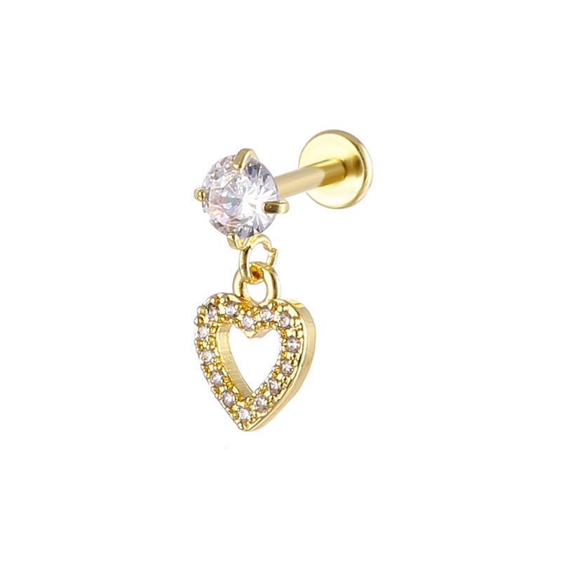 Internally Threaded Lip Stud Ear Cartilage Hoop Dangle Body Piercing Jewelry