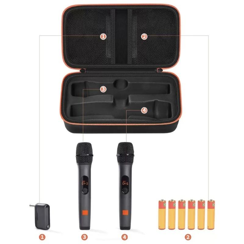 Hard Eva Microphone Carrying Case With Shockproof Lining And Mesh Accessory Pockets Perfect For Outdoor Live Show Travel