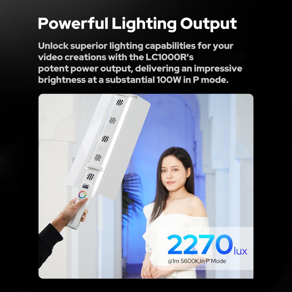 Godox LC1000R Handheld RGB Lichtstab 100W LED Videoleuchte Stab 2500K-8500K CRI96+ Dimmbar 15 FX