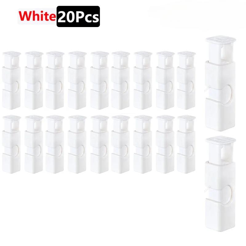 

20/1 шт. многоразовые зажимы для запечатывания пищевых продуктов зажимы для пакетов для хранения хлеба для пакетов для закусок пружинный зажим кухонный зажим для запечатывания White 20PCS