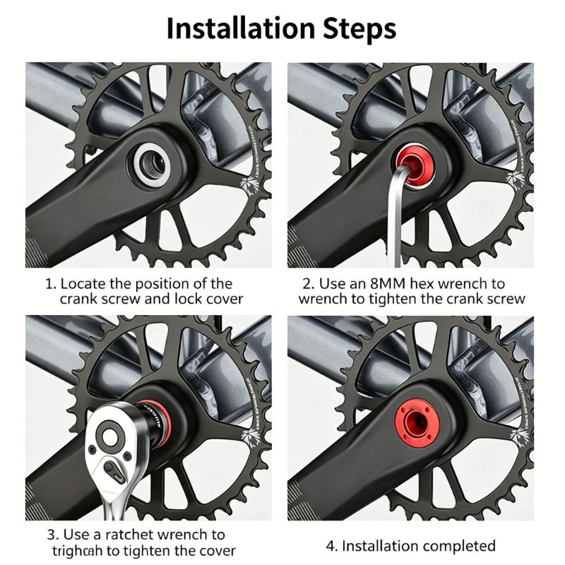 High Performances Aluminum Alloys Bikes Crank Side Cover Fit Standard Crank Groupset Tool Frees Installation M30x6.5MM