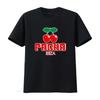 Pacha Ibiza Logo Kersjesprint Heren T-shirt Stijlvol Wit en Zwart Ontwerp T2968 vintage Gewassen streetwear