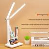 LED Eye-Protecting Double-Head Desk & Bedside Lamp with Atmosphere Night Light for College Study & Dorm Reading