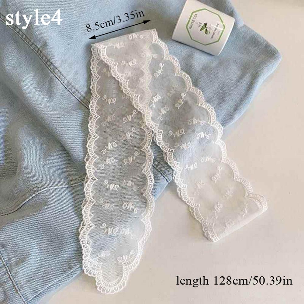 Embroidered Flower Lace Triangle Scarf Small Shawl Crochet Neck Scarf DIY Hats Head Scarf Headwraps Bandana Hijab Neckerchief