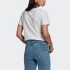 Adidas Originals Trefoil Vintage Logo Print Sports Crew Neck Short Sleeve T-Shirt Women Tops White GN2899
