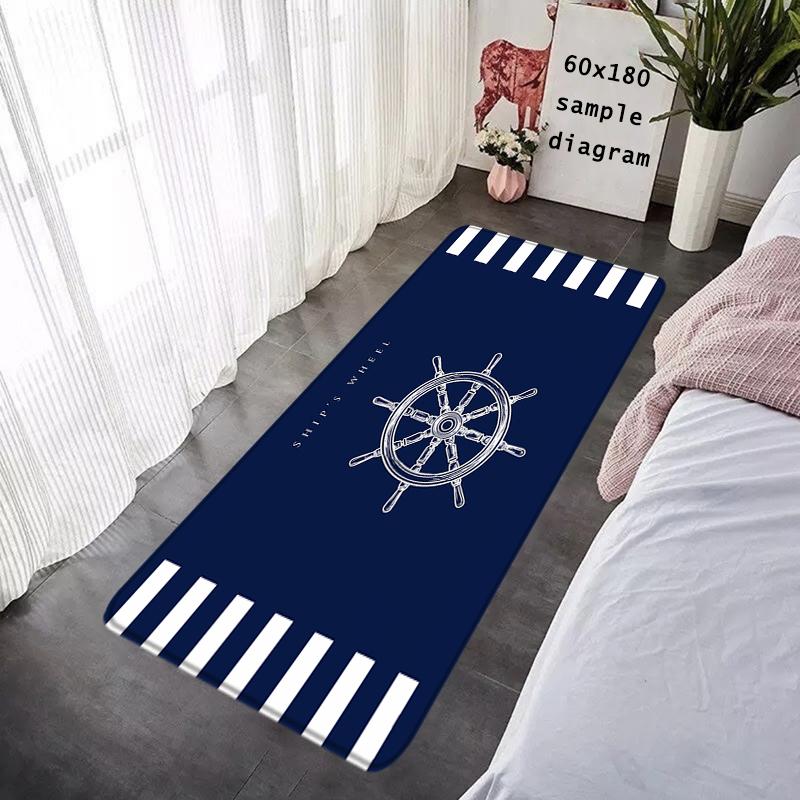 Entrance Doormat Sailor Navigator Anchor Rudder Balcony Rugs Living Room Carpet Foot Mats Bath Rug Floor Mat Non-slip Home Decor
