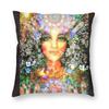 Crystal Goddess Priestess Pillowcase Polyester Linen Velvet Creative Zip Decor Room Cushion Cover