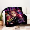 1Pc Mira, HUNTR/X Print Flannel Blanket, Comfortable for All Seasons, Home Decor, Warmth and Comfort, Perfect for Christmas Gifts821094