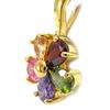 Les Trésors De Lily [G7639] - Tutti Frutti 'Crystal Flower' Gold Plated Pendant