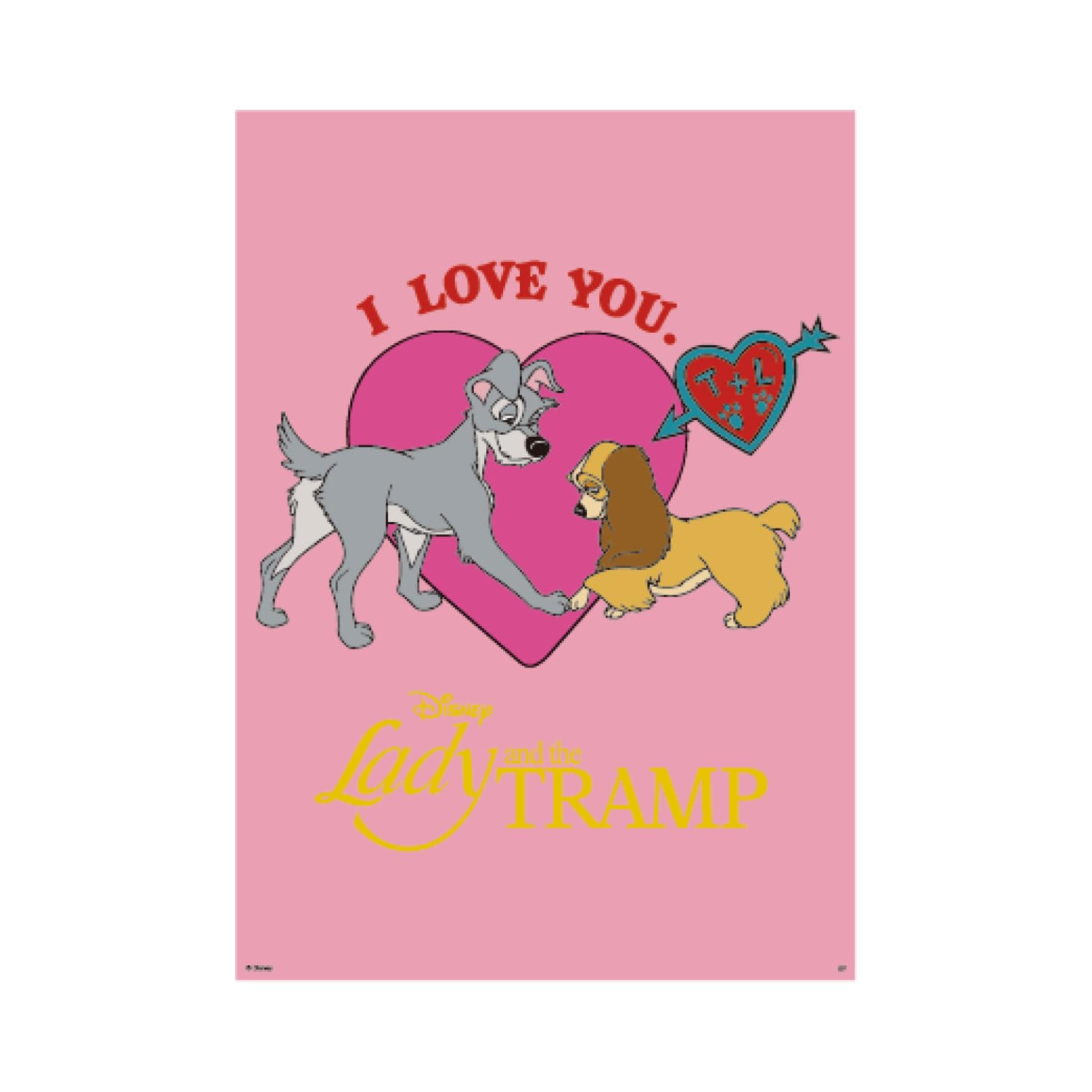 

[Small Planet] Disney Lady and the Tramp Heart Poster Sticker