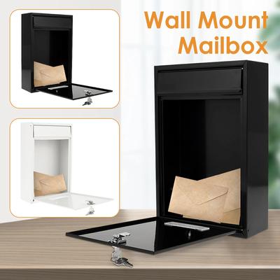 Metal Wall Mounted  Letter Mailbox Outside With Key Lock Waterproof  Delivery Box Mailbox for Private House Outdoor Street Mailb