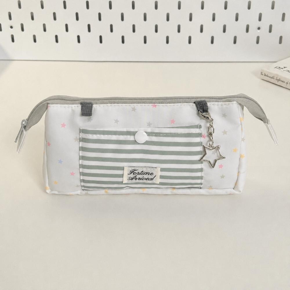Mehrschichtiger Bleistiftetui Sternenstreifen-Druck Federmäppchen INS Schreibwaren-Organizer Geschenk