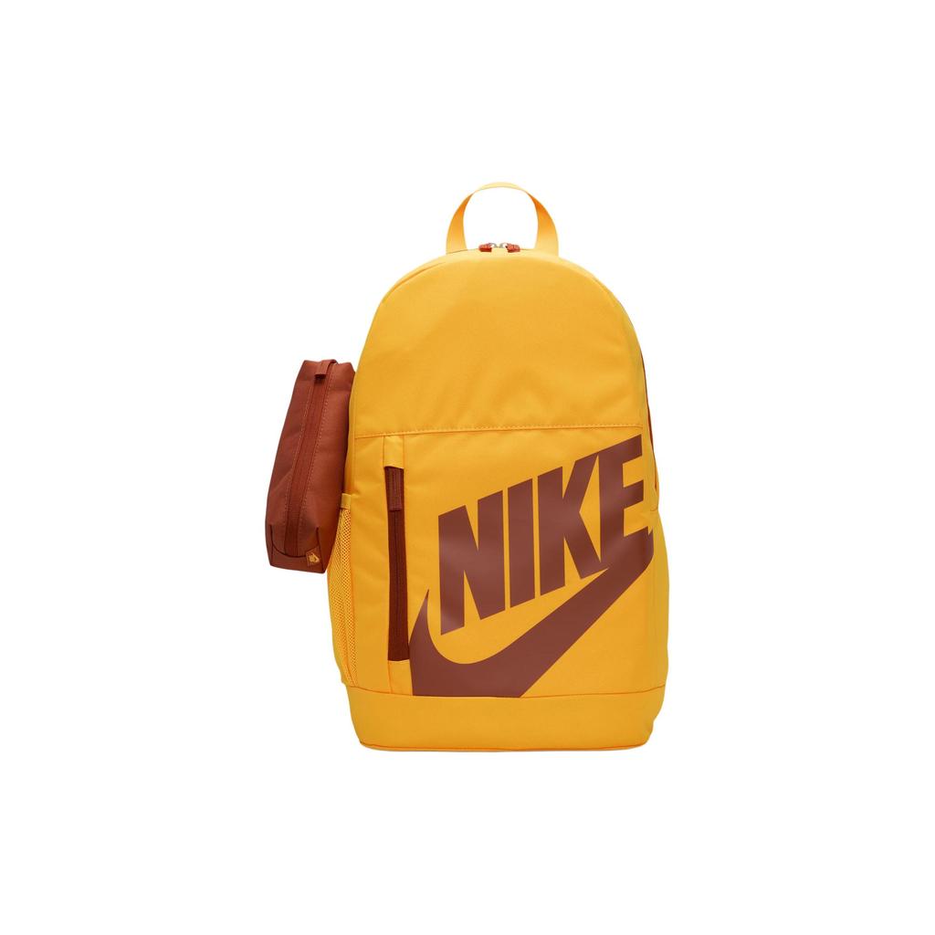 Nike Solid Color Casual Large Capacity Zipper Backpack Men Backpack Orange DR6084-845