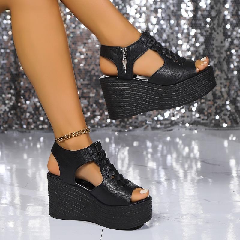 Fashion Women Sandals Summer New Platform Wedges Sandals Women Sexy Peep Toe High Heels Shoes Walking Designer Sandals