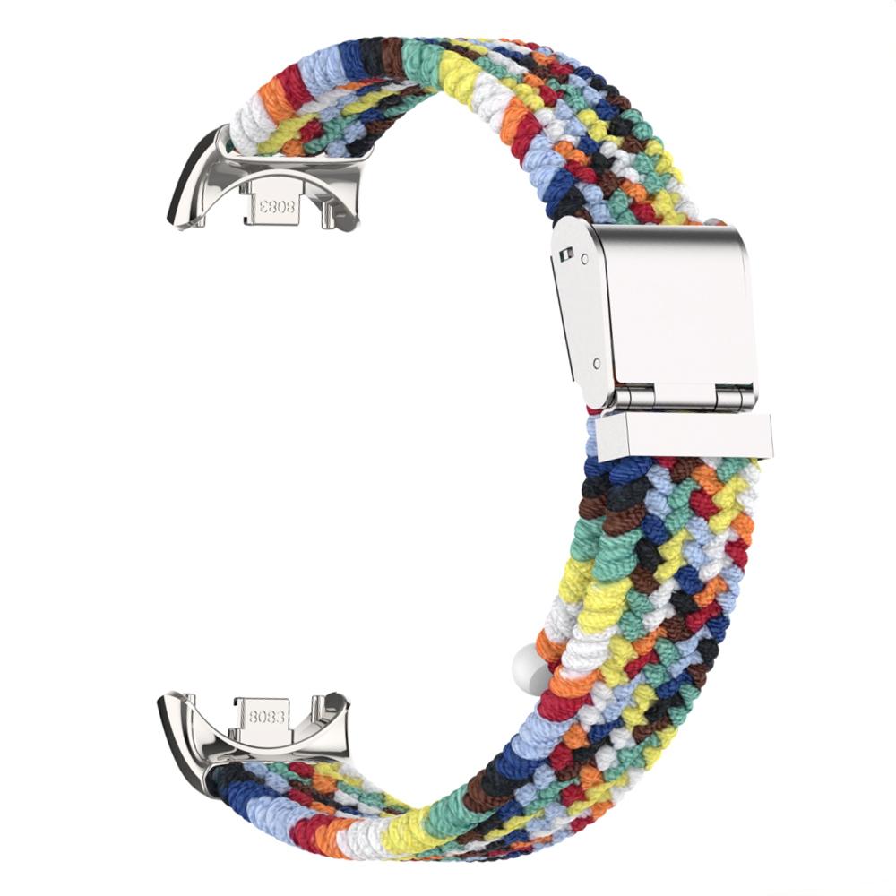 

For Xiaomi Smart Band 9 NFC/9/8 NFC/8 Braided Nylon Watch Band Adjustable Buckle Elastic Strap Charcoal Black