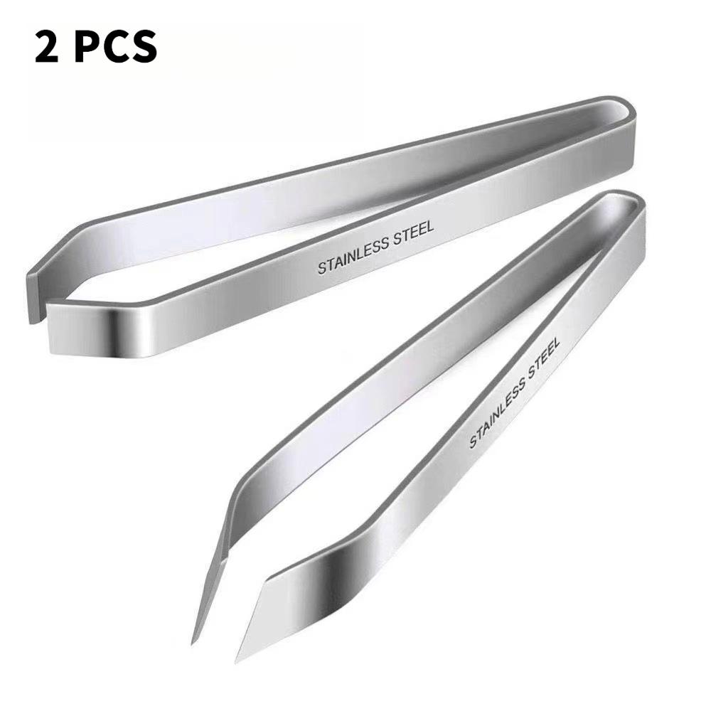1PCS/2PCS 430 Stainless Steel Fish Bone Tweezers Pincer Clip Puller Remover Tongs Fish Bone Plucking Clamp Kitchen Gadgets Tools
