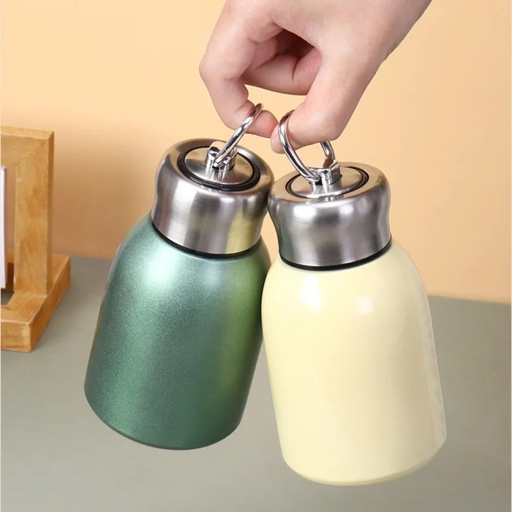 Portable Pocket Cup 350ml Mini Stainless Steel Thermal Flask Double Wall Vacuum Insulated Camping Water Bottle for Hiking Travel