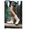 Mid Calf Rain Boots Seamless Waterproof PVC Rubber Wellies Anti Slip Thick Sole Outdoor Garden Work Rain Shoes