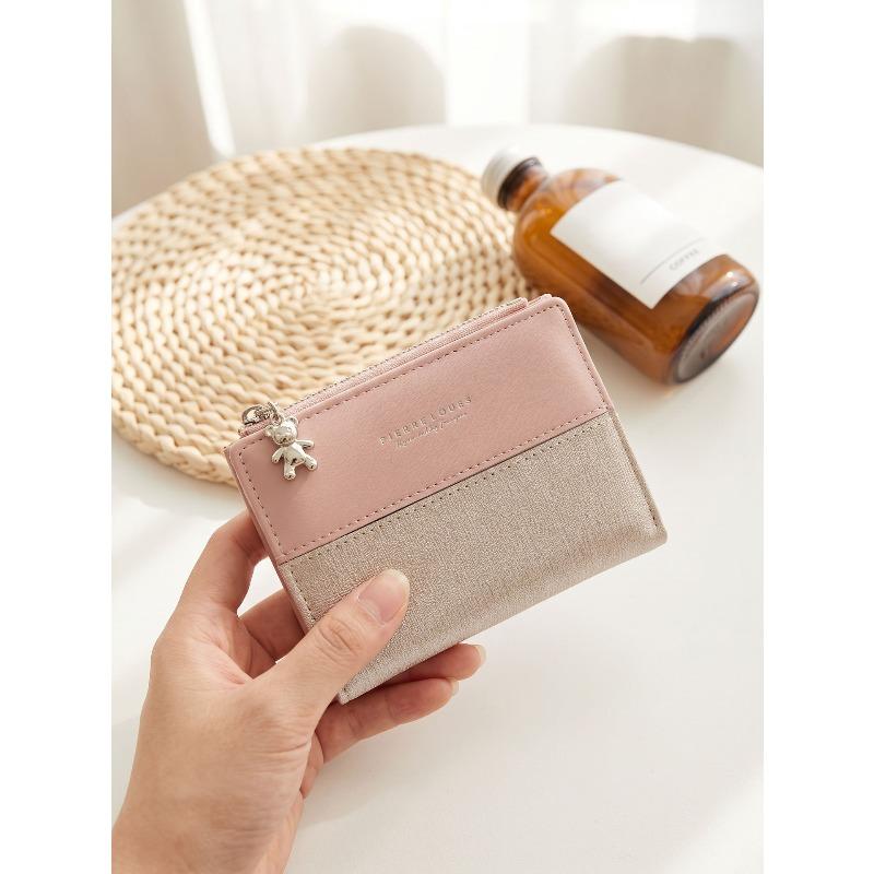 Women's wallet, spliced 20% off wallet, multi-card short wallet, women's small fresh and cute