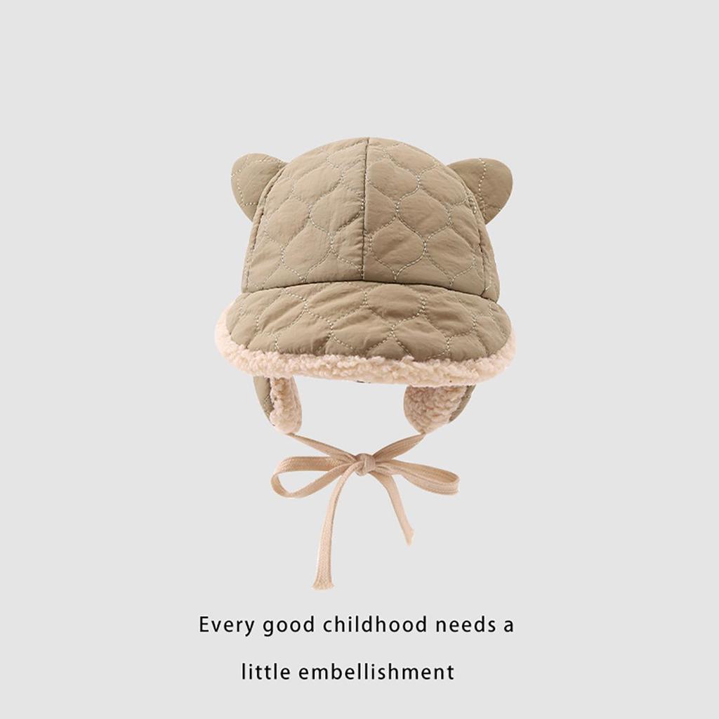 Winter Kids Ear Protection Lenin Hat Thicken Plush Windproof Baby Winter Cap Warm Adjustable Toddler Hat