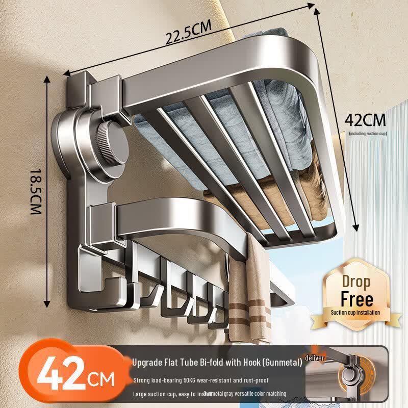 Abdo No-Drill Suction Cup Towel Rack