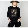 New T-Shirt Custom Raven Tarot Card Shirt, Whimsigoth Dark Acadamia Crow Tshirt,