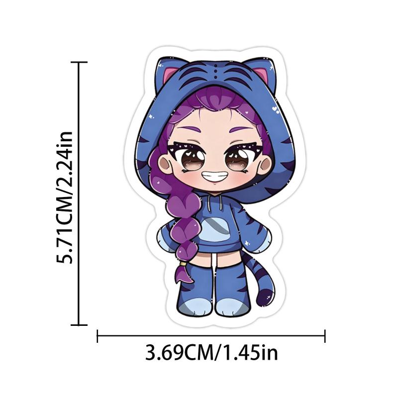 50Pcs Cute Kpop Demon Hunters Stickers Waterproof Graffiti Decals For Diy Phone Case Laptop Notebook Scrapbooking Stickers