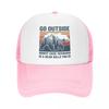 Custom Go Outside Worst Case Scenario A Bear Kills You Trucker Hat Adult Adjustable Baseball Cap Unisex Women Sports Dad Hat