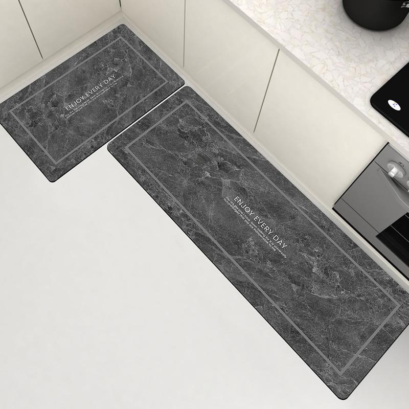 Light Luxury Diatom Mud Mat Nordic Wind Household Long Strip Absorbent Oil Absorption Non-slip Foot Mat Dirty Kitchen Mat