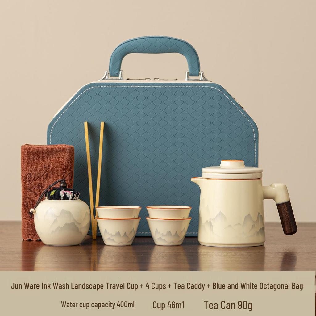 Portable Luxury Travel Tea Set: Quick Brew Cup for Outdoor Camping and Vehicles