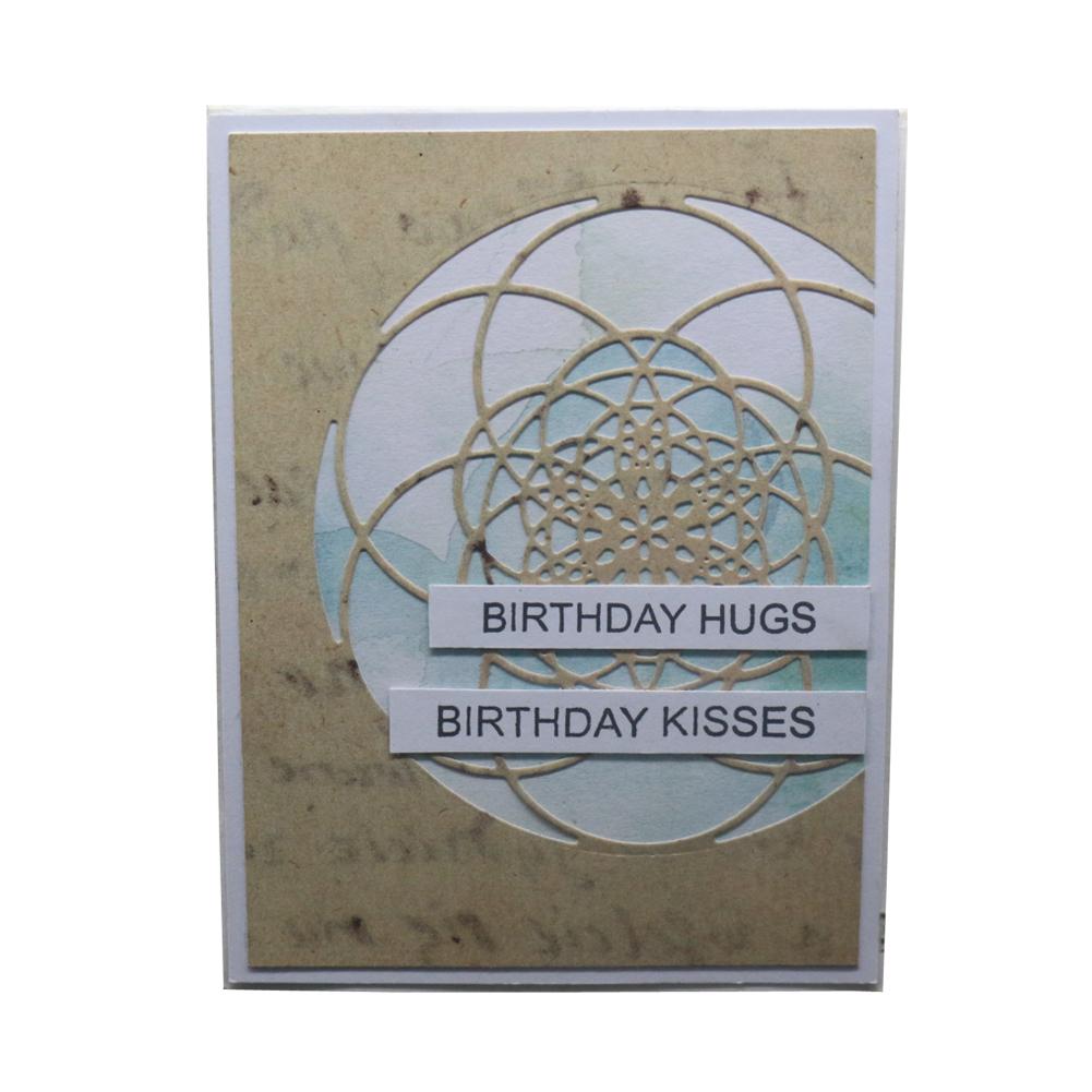 Překrývající se kruhové rámečky Kovová stříbrná šablona Embosování Vyřezávací šablony Pro DIY Scrapbooking Papírové Album Výrobu Karet