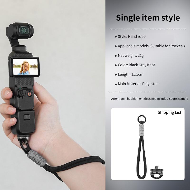 

Lanyard For OSMO Pocket 3/Osmo 360 Wrist Hand Strap Anti-lost With 1/4 Screw Handheld Gimbal Camera Protective Accessories чёрный