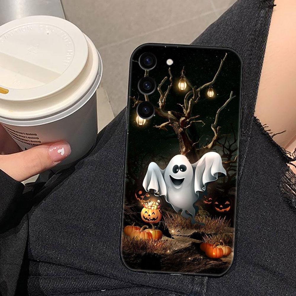 Halloween Pumpkin Bat Phone Case For Samsung Galaxy S26 S25 EDGE S24 S23 S22 S21 S20 FE S10 Ultra PLUS LITE DIY Case Shell Cover