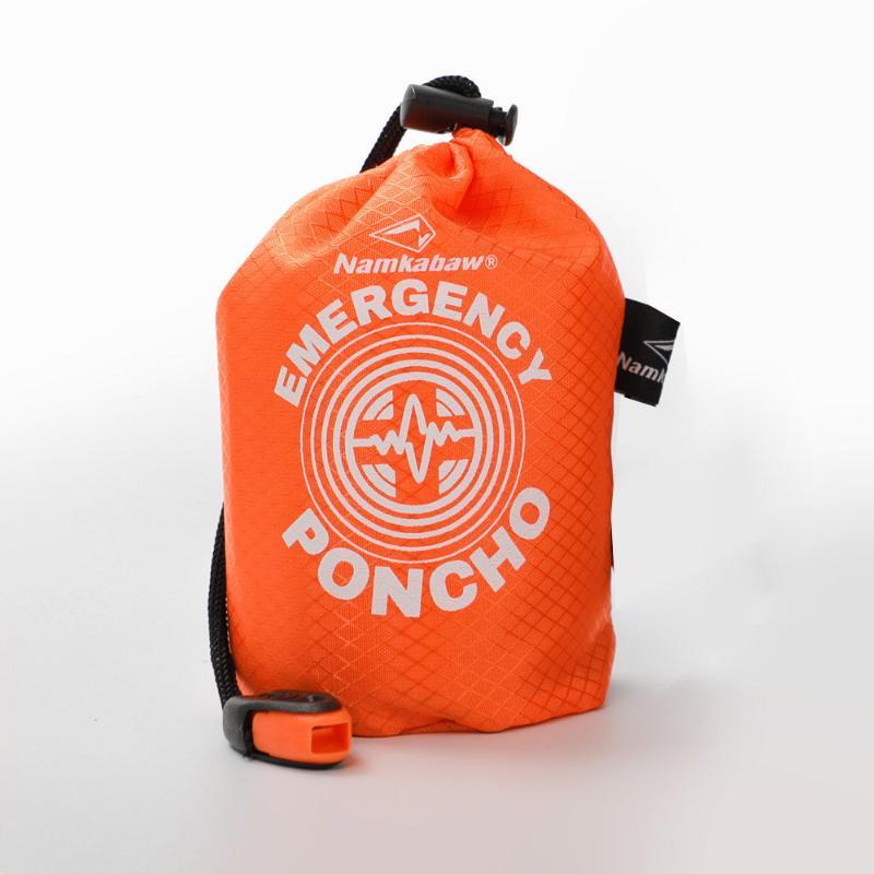 Wasserdichter Thermischer Notfallponcho Mit Aufbewahrungstasche Tragbar Für Camping Wandern Outdoor-Aktivitäten