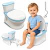 [PACZC] Children's Toilet Potty Toilet with Flushing Sound Blue Z3479