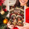Christmas Countdown Calendar with Acrylic Monkey Pendants 2D Car Ornament 24-Day Advent Calendar for Holiday Offices Room
