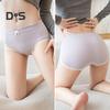 Women Briefs Mid Waist Seamless Lace Bow Decor Solid Color Soft Breathable Elastic Thin Anti septic Moisture wicking Lady Underpants Female Underwear